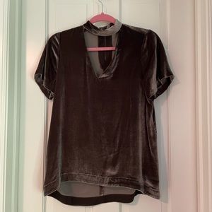 Madewell Velvet Cutout Blouse